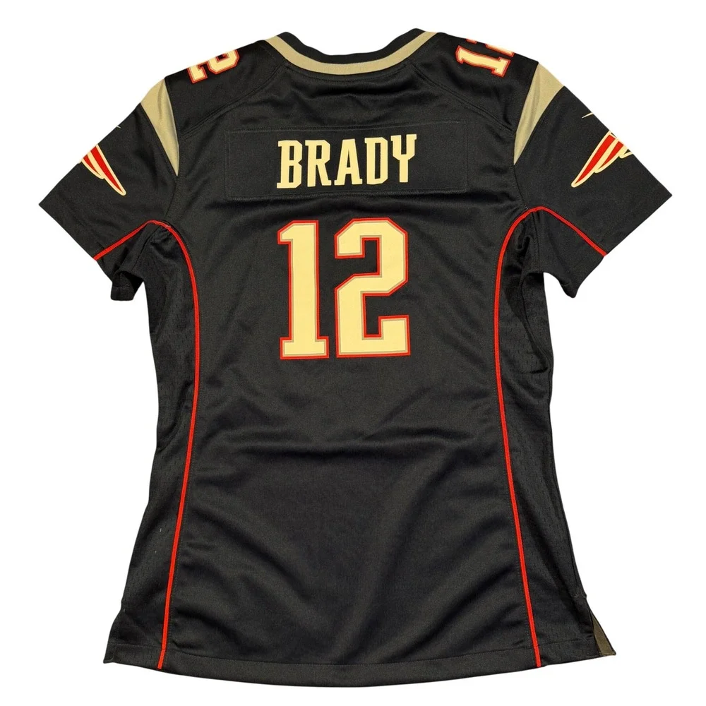 Nike Tom Brady New England Patriots Jersey Women Small Navy Blue NFL On Field 12